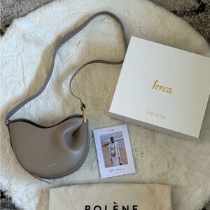 Polene Tonca Gray Shoulder Bag